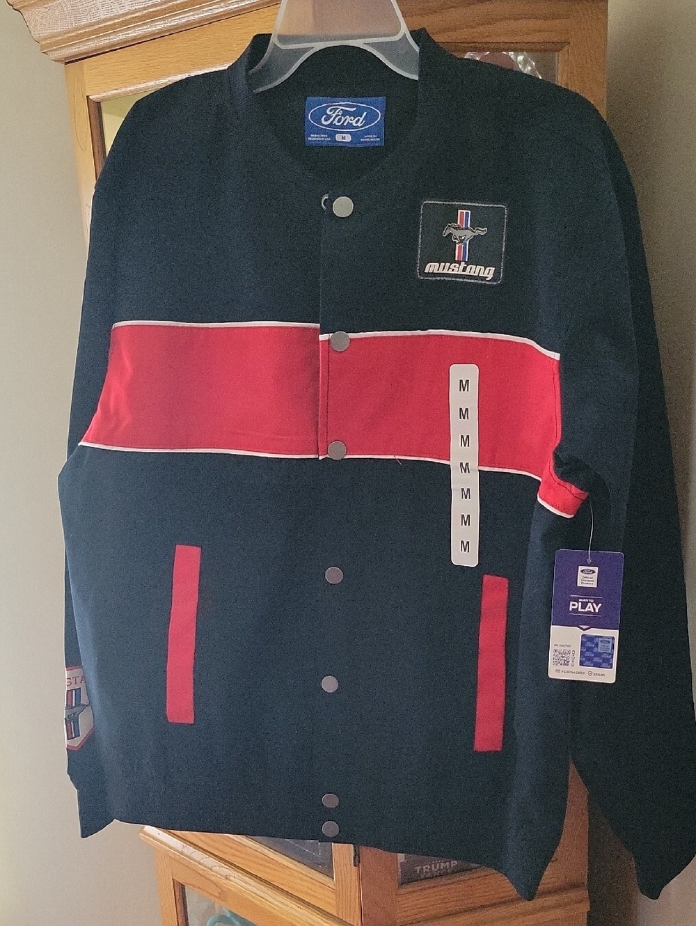 Ford Black and Red Mustang Stripe Jacket